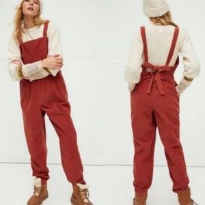 Free People Josephine Cord Jumper Terra Cotta large